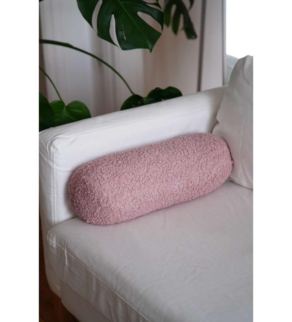 Perna, Teddy Roller, 50x14x14 cm, 75% RECYCLED POLYESTER/25% POLYESTER, Roz - imagine 4